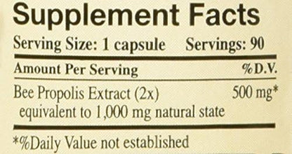 Propolis-Raw Unprocessed 1000mg Y.S. Organic Bee Farms 90 Caps