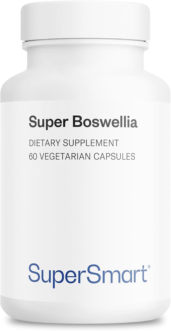 Supersmart - Super Boswellia Extract 100mg per Day (Patented & High Strength) - ApresFlex Boswellia Serrata Supplement - 20% AKBA | Non-GMO & Gluten Free - 60 Vegetarian Capsules