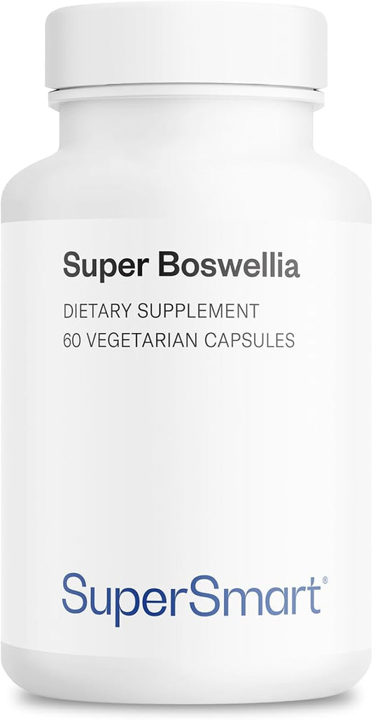 Supersmart - Super Boswellia Extract 100mg per Day (Patented & High Strength) - ApresFlex Boswellia Serrata Supplement - 20% AKBA | Non-GMO & Gluten Free - 60 Vegetarian Capsules