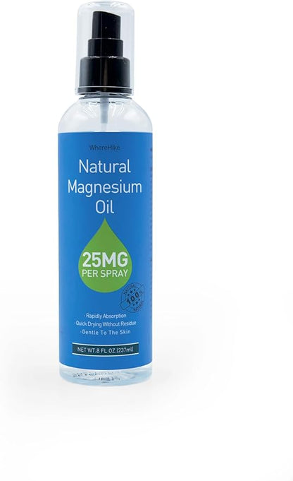 Magnesium Spray, Pure Magnesium Oil Spray for Feet,Ideal Gift for Muscle Relaxation&Better Sleep,Rapid Absorption,Quick Drying Without Residue-Unflavored
