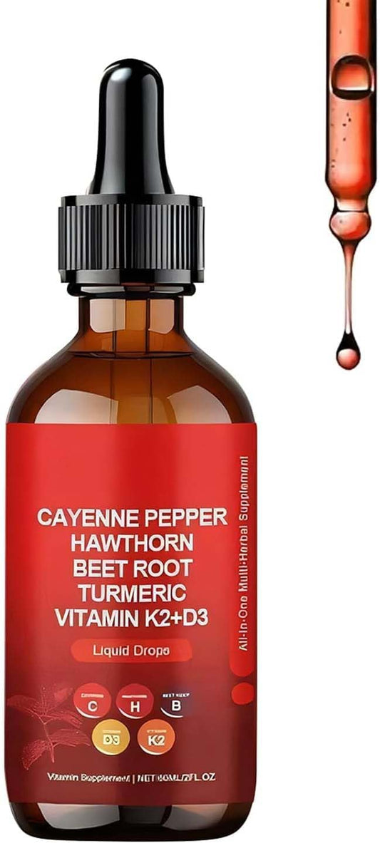 Cayenne Pepper Drops, 60ml Natural Pepper Extract Liquid Drops (1pcs)