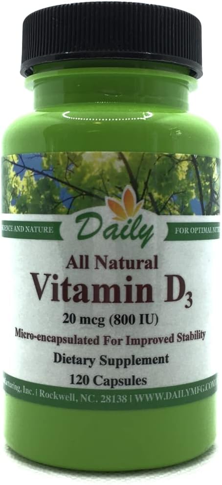 Daily Manufacturing Vitamin D3 800 IU (20 mcg)
