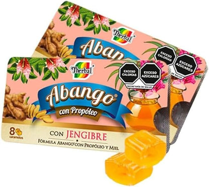 Abango Propóleo y Equinácea Té Vitamina C(Abango with Propolis Echinacea Tea w/Vitamin C) Natural 25 Tea Bags + 2 Cough Drop Trays (8 Individually Wrapped Drops Each) Herbal Dietary Supplement