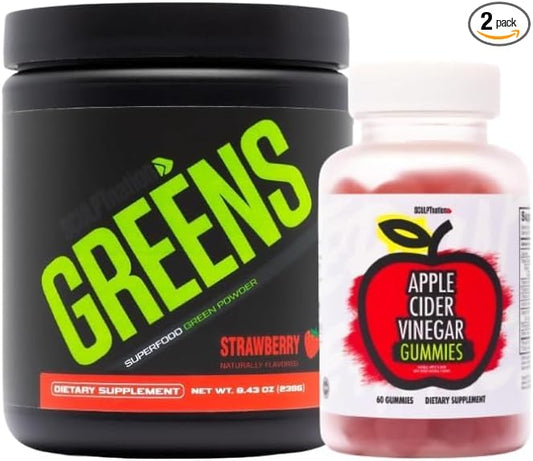 Sculpt Nation by V Shred Greens Strawberry and Apple Cider Vinegar Gummies Bundle