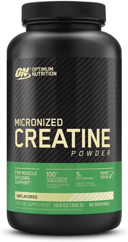Optimum Nutrition Creatine Powder, Unflavored, 600 Gram
