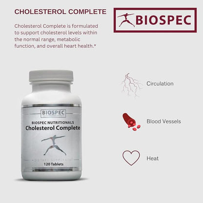 Cholesterol Complete - Natural Cholesterol Support for Cardiovascular and Heart Health* - Red Yeast Rice, CO-Q-10, Hawthorn, Magnesium (240 Tablets)