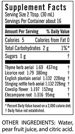 Flora - Respir-Essence - Supports Lung & Respiratory Health - Contains Thyme, Licorice Root, Elecampane & More - Non-GMO, Vegan, Gluten-Free & Kosher - 17 fl. oz. Glass Bottle