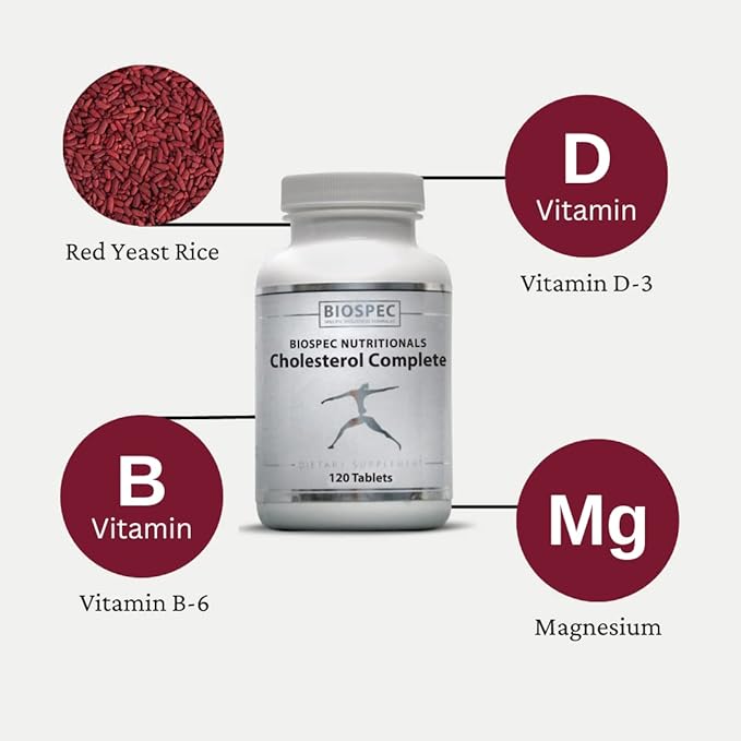 Cholesterol Complete - Natural Cholesterol Support for Cardiovascular and Heart Health* - Red Yeast Rice, CO-Q-10, Hawthorn, Magnesium (240 Tablets)
