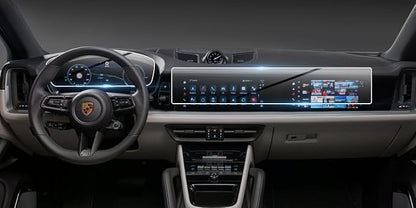 DDautoman Screen Protector For Porsche Cayenne 2024,Anti Scratch Shock Resistant,Protect Cayenne Instrument Cluster Central Display and Front Passenger Display, clear