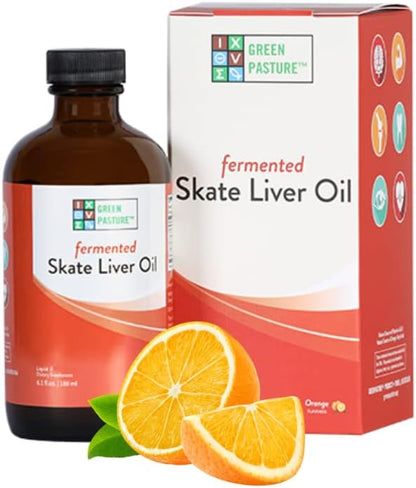 Green Pasture Fermented Skate Liver Oil - Orange - 6.0 FL Oz
