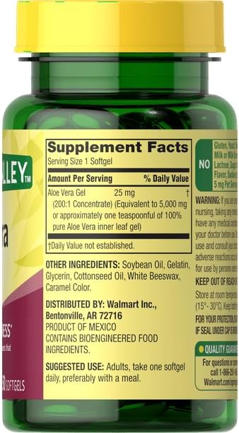 IKJ Concentrated Aloe Vera Gel Dietary Supplement, 50 Count