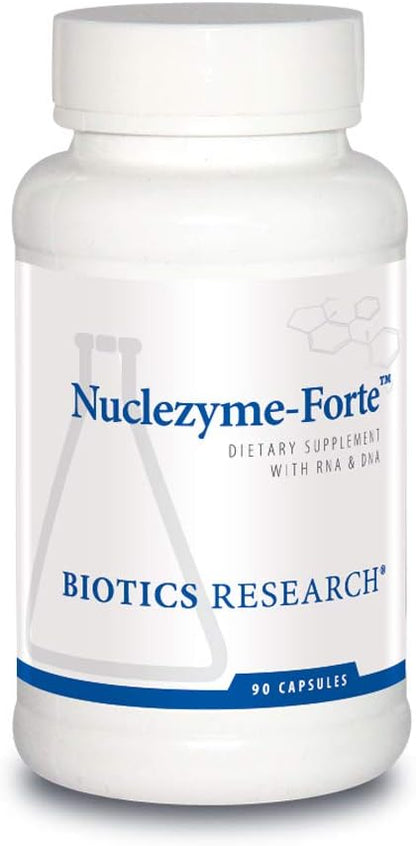 Biotics Research Nuclezyme-Forte – RNA/DNA B-Complex, Supplemental Source of RNA and DNA, Fortified Multivitamin/Mineral Formula 90 Capsules
