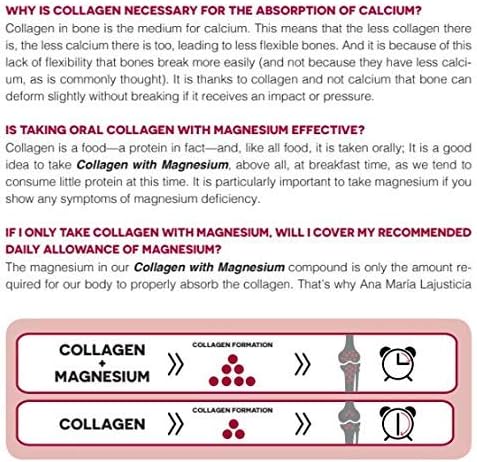 Ana Maria Lajusticia -- 3 Pack High Absorption Collagen Pills with Magnesium. Healthy Skin, Nails, Hair and Ligaments. Natural Supplement, 450 Tablets.