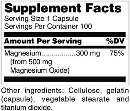 Douglas Laboratories Magnesium Oxide | Supports Normal Heart Function and Bone Formation* | 100 Capsules