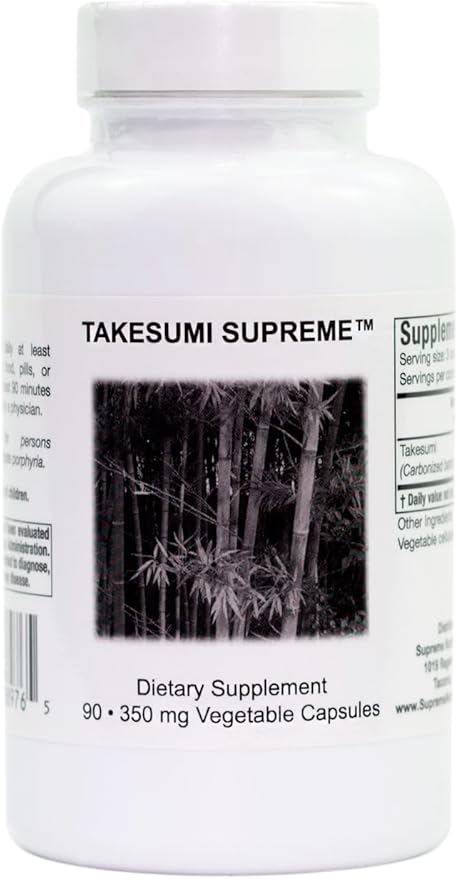 Supreme Nutrition Takesumi Supreme, 90 Pure Activated Bamboo Charcoal Vegetarian Capsules
