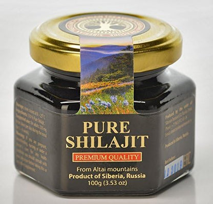 Pure Authentic Shilajit Siberian Mumijo Resin, 100 Grams, 3.5 OZ