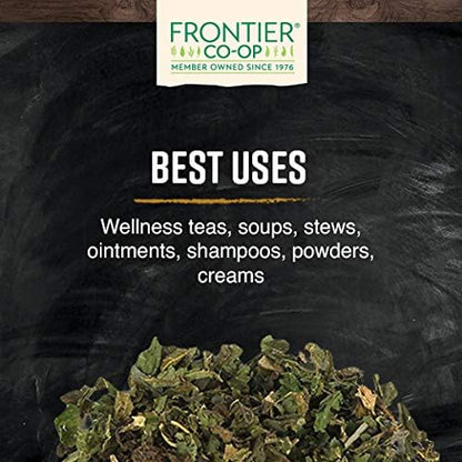 Frontier Co-op Stinging Nettle Leaf, 1/2-Pound, Cut & Sifted for Teas, Soups, Smoothies and Stir Frys (Packaging may vary)