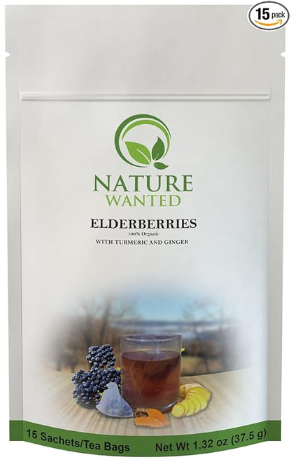 Elderberry Turmeric Ginger Tea - Made in USA