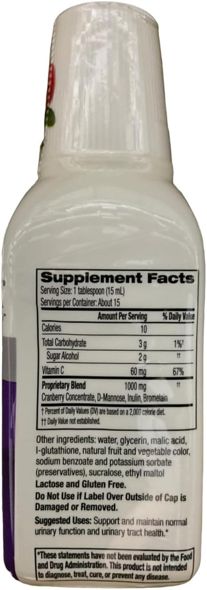 Cystex UTI Prebiotic Cranberry Liquid, Urinary Tract Support with D-Mannose, Vitamin C, and Bromelain, 7.6 FL OZ (Pack of 6)