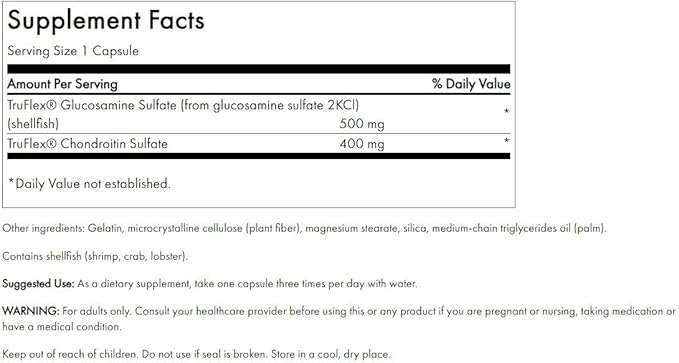 Swanson Glucosamine & Chondroitin - Nutrition Supplement Promoting Joint Integrity, Movement & Flexibility - Wellness Formula Supporting Daily Joint Maintenance - (90 Capsules, 900mg Each)