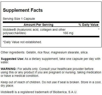 Swanson Super Potency Hyal-Joint Hyaluronic Acid Complex 166 Milligrams 60 Capsules