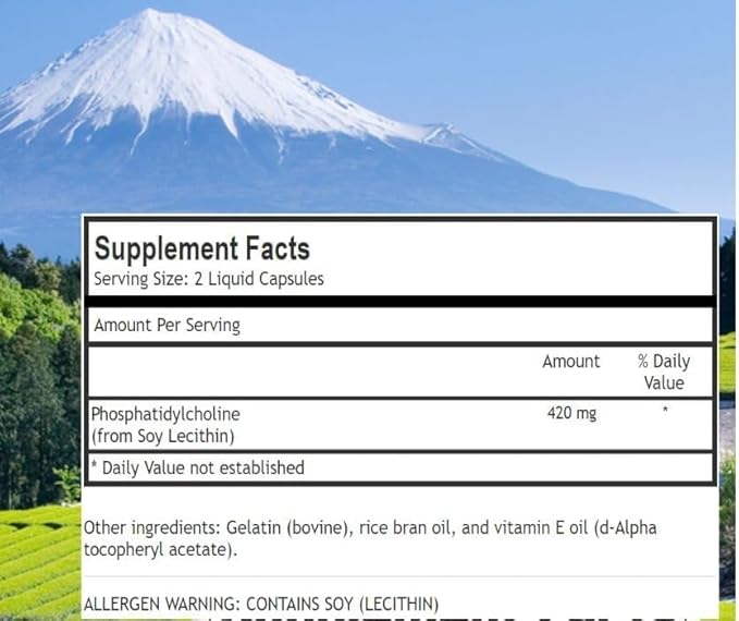 PhosphatidylCholine Complex an All-Natural Nootropic Formula for Brain Health, Liver & Cognitive Support - 60 Phosphatidyl Choline Capsules by Botanica Research