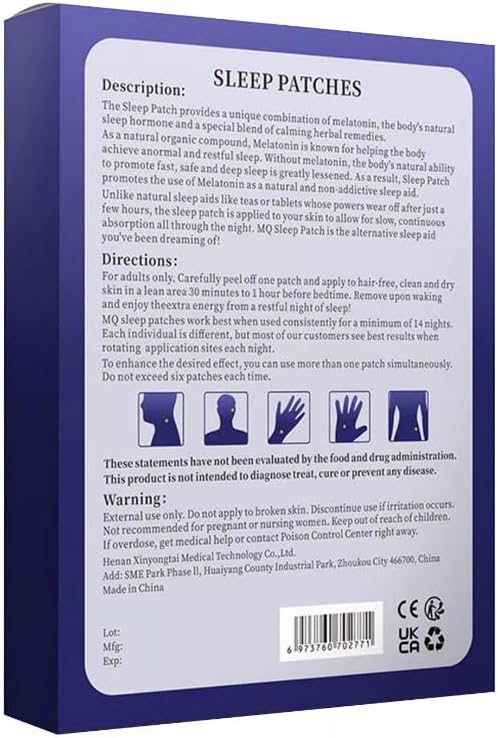 DUKE & PERRY Upgraded Deep Sleep Patches for Adults Extra Strength | Quick Acting Sleep Aid Patches for Men and Women | 100% Natural Ingredients, Easy to Apply, and Skin-Friendly (Pack of 42)