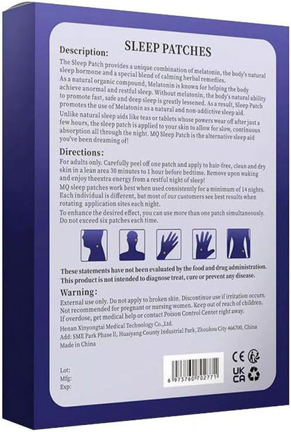 DUKE & PERRY Upgraded Deep Sleep Patches for Adults Extra Strength | Quick Acting Sleep Aid Patches for Men and Women | 100% Natural Ingredients, Easy to Apply, and Skin-Friendly (Pack of 42)