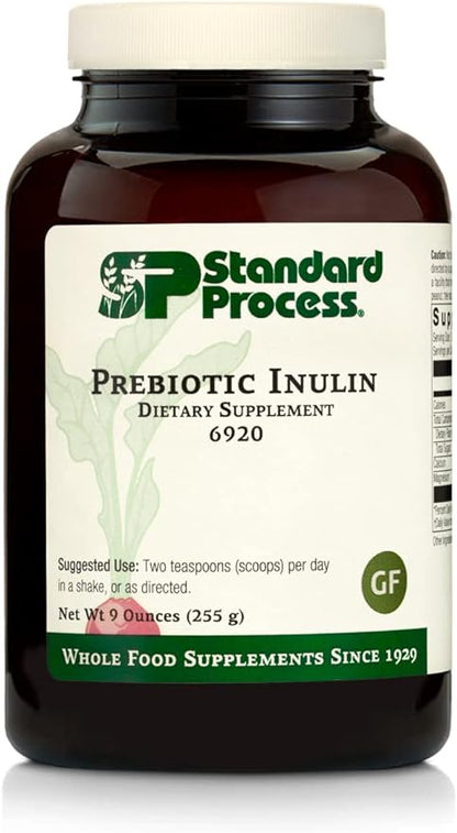 Standard Process Prebiotic Inulin - Whole-Food Based Immune Health & Support - Digestive, Gut & Bone Health with Magnesium Lactate, Calcium Lactate & More - 9oz