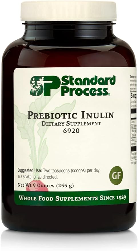 Standard Process Prebiotic Inulin - Whole-Food Based Immune Health & Support - Digestive, Gut & Bone Health with Magnesium Lactate, Calcium Lactate & More - 9oz