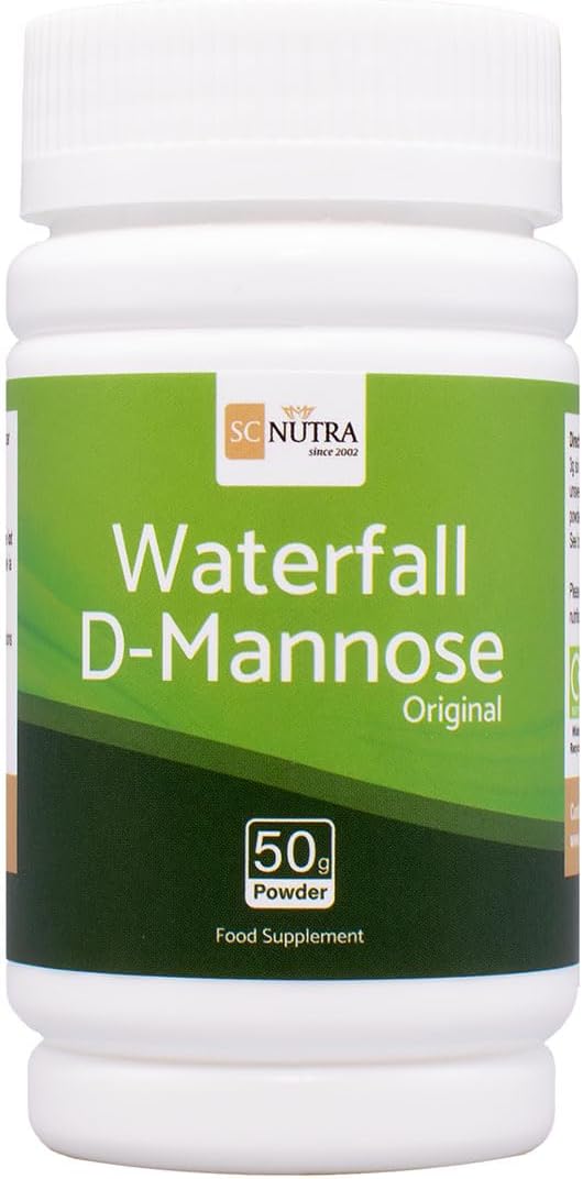 Waterfall D-Mannose Powder - 100% Pure D-Mannose Powder Naturally Sourced from Birch - Not a Blend - Free from Bulking Agent, Fillers & Cranberry - 50g / 1.76oz