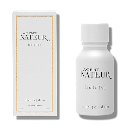 Agent Nateur - holi (c) Natural C Duo Calcium + Vitamin C Powder | Vegan, Non-Toxic, Clean Skincare (.5 oz | 15ml)