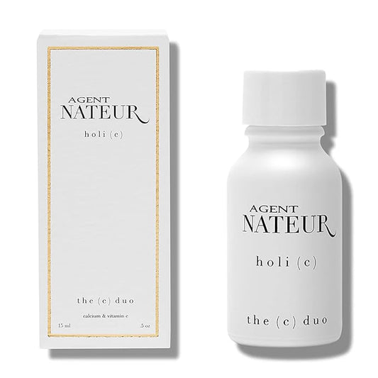 Agent Nateur - holi (c) Natural C Duo Calcium + Vitamin C Powder | Vegan, Non-Toxic, Clean Skincare (.5 oz | 15ml)