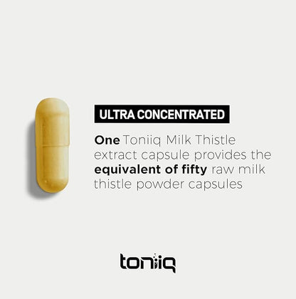 Milk Thistle - Ultra High Potency 50:1 Extract with 80% Silymarin - Highly Concentrated - Third-Party Lab Tested - 240 Capsules