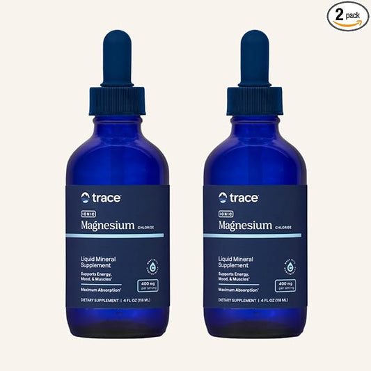 Trace Minerals Ionic Magnesium 400mg - Brain Health & Energy Support Supplement - Liquid Supplement to Aid Immune Health - Daily Supplement with Essential Minerals - 4 fl oz (64 Servings)