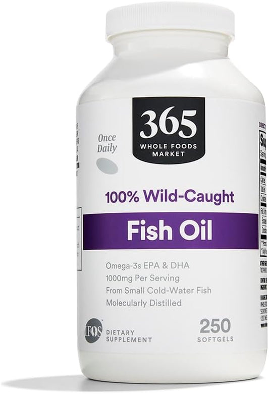 365 by Whole Foods Market, Fish Oil 1000 Mg Softgels, 250 CT