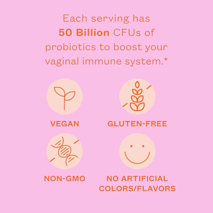 Cheeky Bonsai Vaginal Probiotic for Women pH Balance with Maximum Support 50 Billion CFU Probiotics - 8 Unique Strains for Her - Lactobacillus Blend - 60 Cap