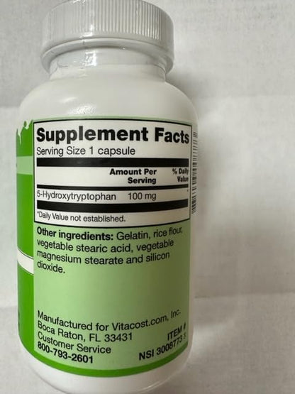 Vitacost 5-HTP - 100 mg - 240 Capsules