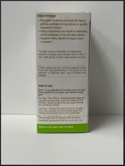 HYLEYS Tea Garcinia Cambogia Green Tea 5 Flavors Assortment - 25 Tea Bags
