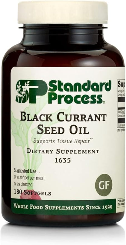 Standard Process Inc. Black Currant Seed Oil - Immune, Blood Flow & Tissue Repair Support with Whole-Food Based Blend of Black Currant Seed Oil & Gamma-Linoleic Acid - 180 Softgels