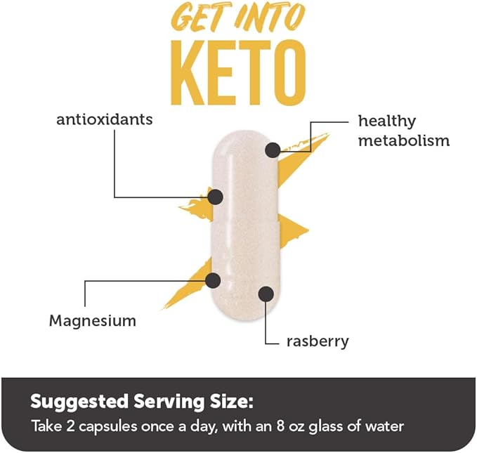 Vitamin Bounty Get Into Keto Pills - Premium Raspberry Ketones, Promotes Ketosis for Women and Men, Supports Keto Diet, Green Tea, Boosts Energy, Non-GMO - 60 Capsules