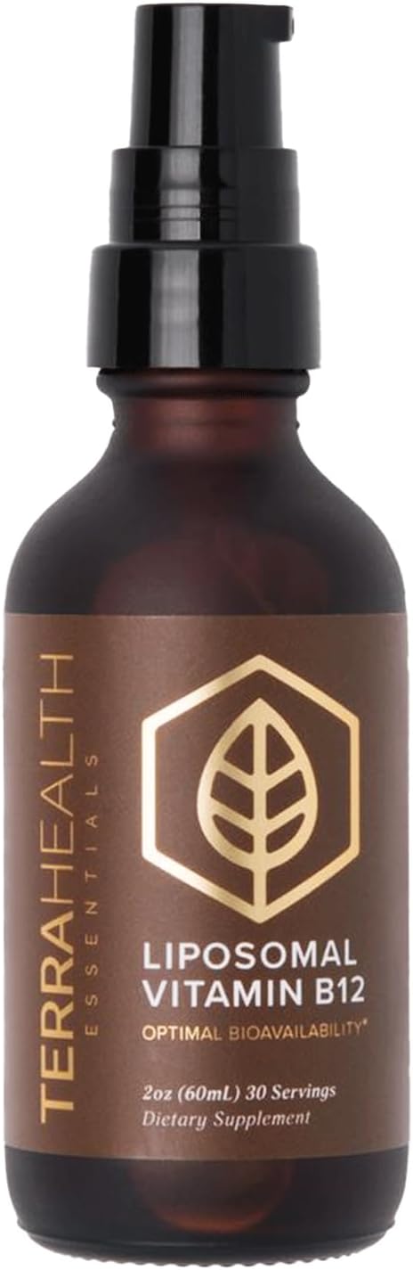 Terra Health Essentials - Liposomal B12 | Support Energy & Mood, Promote Memory, Aid Immune System (1 Bottle, 30 Day Supply)