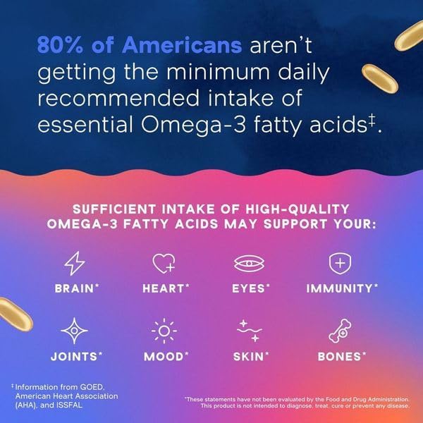 Oceanblue Essentials Everyday Omega Minis – 180ct – Burpless Fish Oil with Vitamin D3 – for Heart and Immune Support – Easy to Swallow Mini Softgels – Tasty Orange Flavor – 3 Month Supply