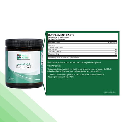 Green Pasture Concentrated Butter Oil Liquid - 6.4 fl. oz. - CLA- Vitamin A (6.4 fl. oz.)