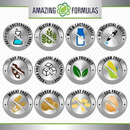 Amazing Formulas 5-HTP (Hydroxytryptophan) Supplement | 100 Mg Per Serving | Veggie Capsules | Non-GMO | Gluten Free | Made in USA (2 Pack, 120 Count)