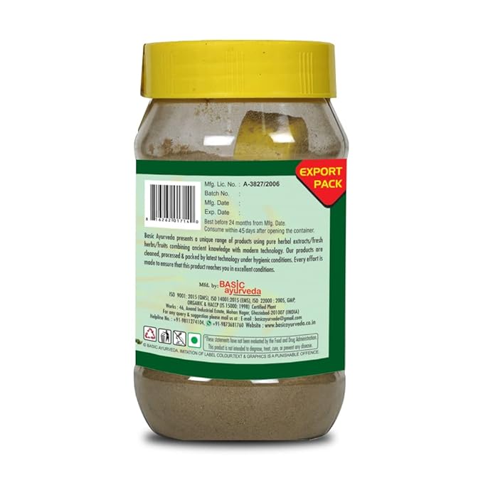 BASIC AYURVEDA Giloy Powder | 7.05 Oz (200g) | Organic Tinospora Cordifolia Stem Powder | Natural Guduchi Extract for Immune System Booster & Healthy Digestion