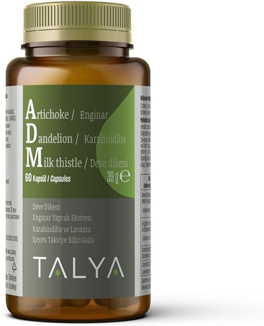 ADM - Artichoke - Dandelion - Milk Thistle - Special Blend for Liver Detox - Veg Caps - Promotes Healthy Liver Balance