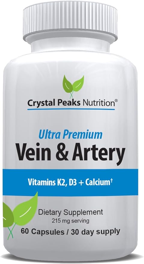 Vein & Artery Supplement - Blood Flow Supplement with Calcium - Blood Circulation Support for Men, Women - Circulation and Vein Support - 60 ct