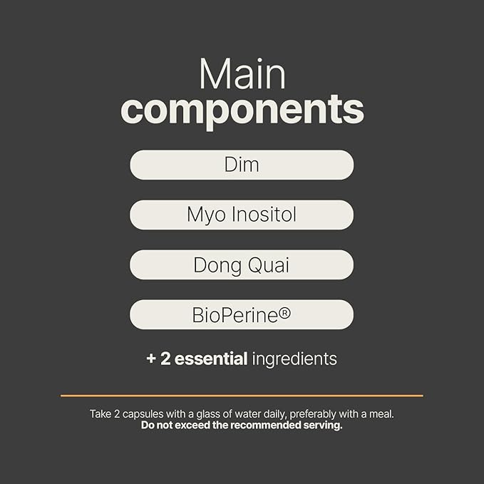 Women's Balance Supplement with Natural Ingredients: Dim, Dong Quai, BioPerine®, Myo & D-Chiro Inositol | 240 Caps - 120 Days | 400mg of Dim per Serving | Hormone Balance | Made in The USA by B Life.