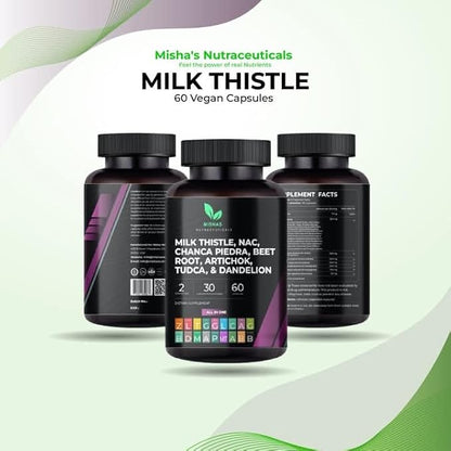 Bundle - Milk Thistle & Quercetin 60 Vegan Capsules - Total 120 Capsules